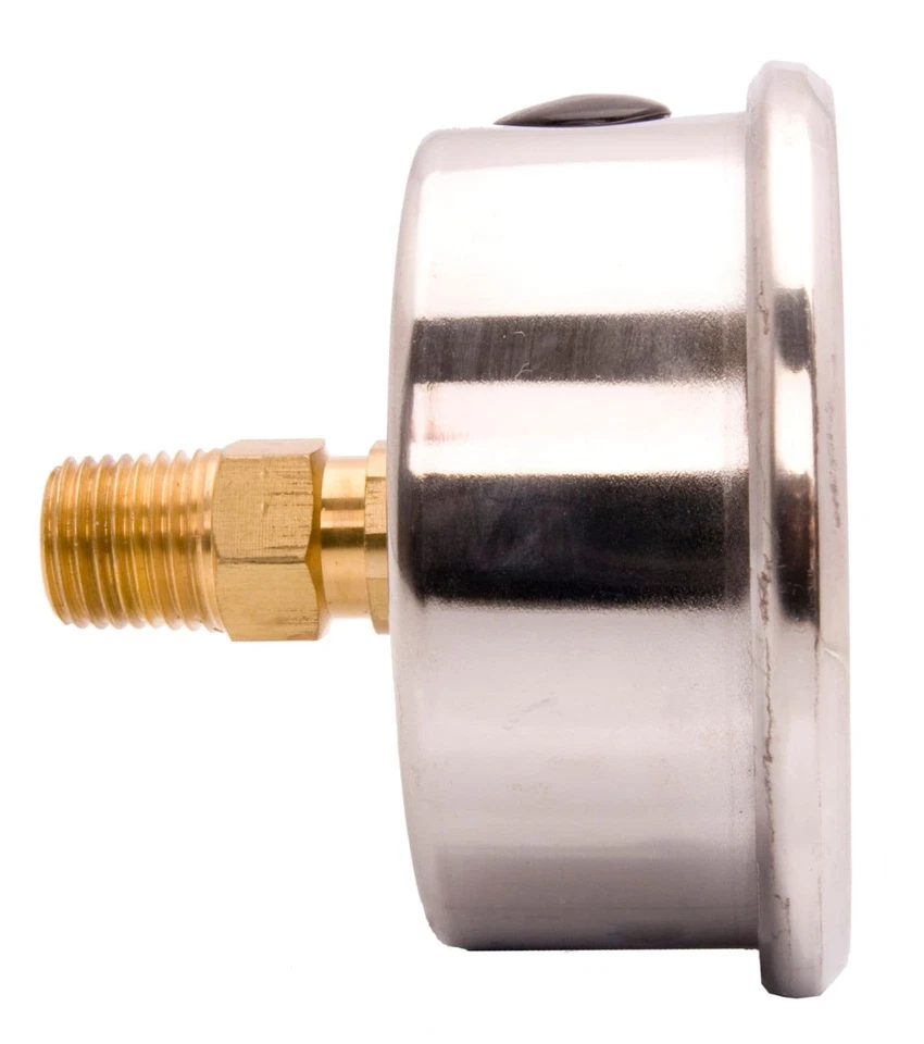 2-1/2" Oil Filled Pressure Gauge, SS Case, 1/4" NPT, Back Mount -30HG/60PSI - Image 4 of 4