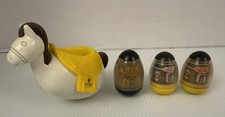Vtg Weebles Horse, Cowboy, 2 Native American Figures - AS IS, See Pics Desc.