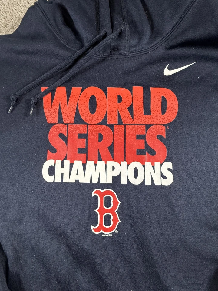 Мужская толстовка с капюшоном Boston Red Sox 2013 Nike MLB World Series Champions ThermaFit XL - Изображение 2 из 4
