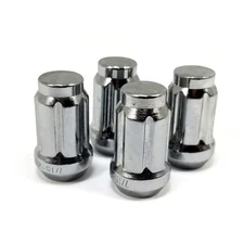 4x Mr Lugnut 1/2-20 RH Spline Car  Chrome Closed End Conical 1.42"L