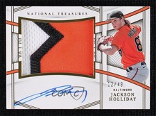 2023 Panini National Treasures Gold 12/49 Jackson Holliday #3 Auto 1q7