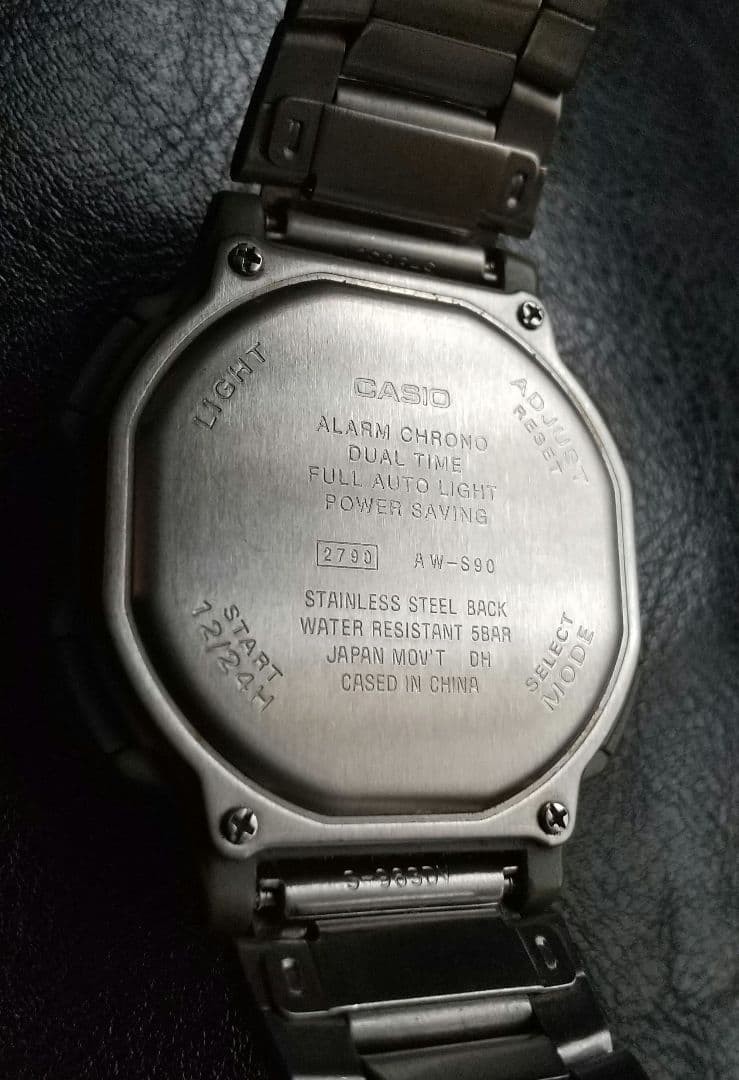 Casio Aw-s90 Module 2790 Tough Solar Watch Black Dial Needs