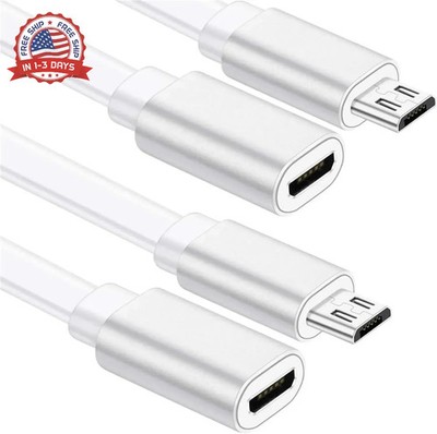 Sumind 2 Pack 20FT Total Micro USB Extension Cables, Male to Female Extender Cor