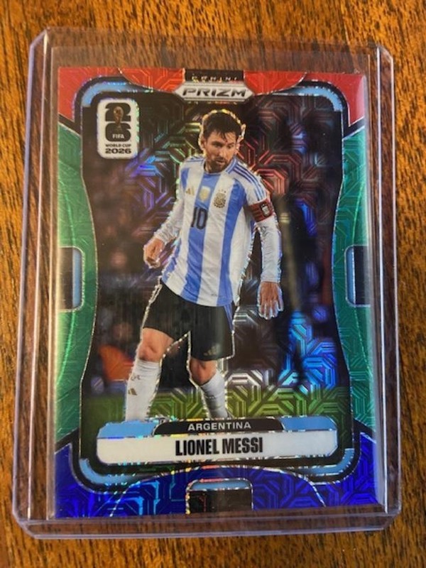 2026 Panini Prizm FIFA World Cup Lionel Messi Red/Green/Blue RGB Mojo Prizm #10