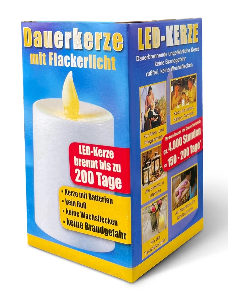 LED Grablicht flackernd, wetterfest, 200 Tage Brenndauer, Grabkerze - Bild 4 von 4