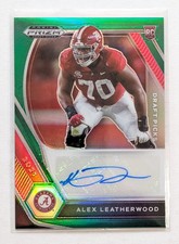 2021 Panini  Prizm Draft Picks Alex Leatherwood Green Prizm Auto RC #DPA-ALE