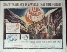 Valley of the Dragons Lobby Card Set 1961 Jules Verne, dinosaurs & giant spiders