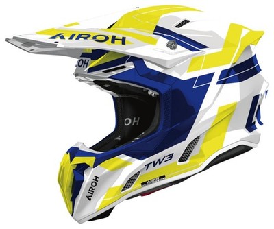 Off Road Helmet Airoh TWIST 3 DYNASTY Blue/Yellow Gloss