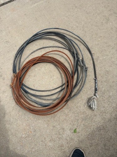2 Two USED COWBOY ROPES LARIAT  From Oklahoma Cattle Ranch