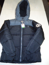 U.S. Polo Assn Puffer Jacket Youth Small 6/7 Hooded Black/Gray