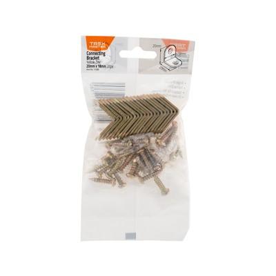 Taskmaster 20mm Gold Zinc Connecting Bracket - Pack of 20 | eBay Australia