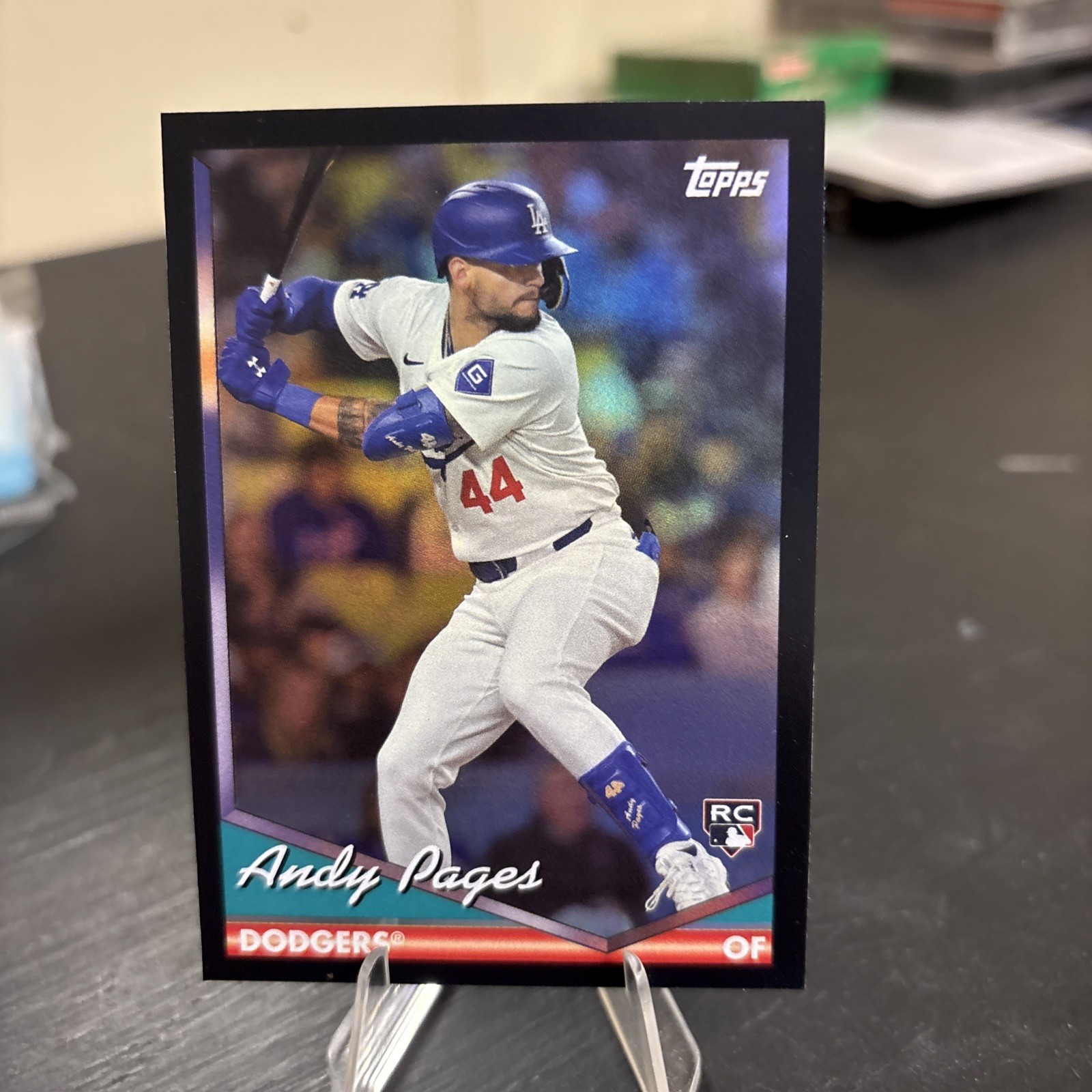 2024 Topps Archives - 1994 Topps Andy Pages #295 Black Foilboard (RC)