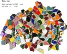 Vibrant Broken Ceramic Tiles for Crafts Mosaics,Irregular Polished China Tile Sc