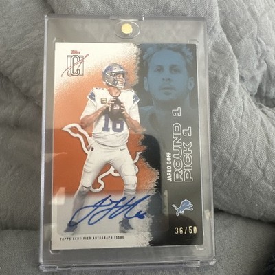 2025 Topps Signature Class - Jared Goff #58 Orange Autographs /50 (AU)