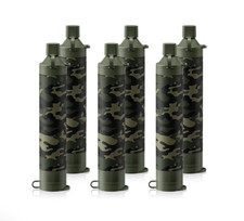 6-PACK Personal Water Filter Straw Outdoor Survival Filtration Purifier Portable
