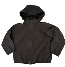Uniqlo Kids Hooded Rain Jacket Youth Kids 120 US sz 6-7 Black Pocketable Parka