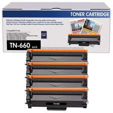 4PK HY TN660 Toner Cartridge For Brother MFC-L2700DW HL-L2300D DCP-L2540DW TN630