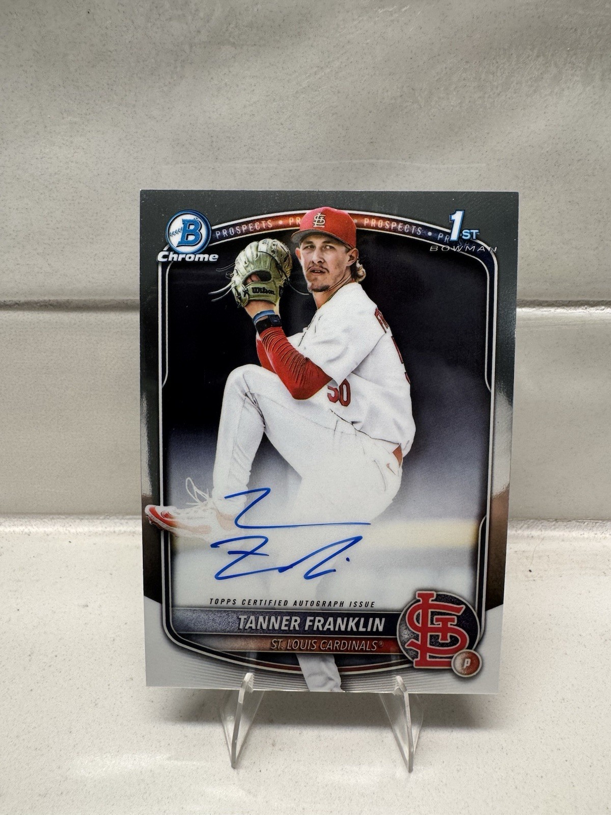 2025 Bowman Draft Tanner Franklin 1st Chrome Auto #CPA-TF Cardinals