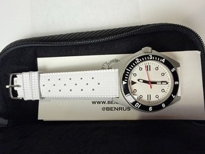 Reloj de Buceo Militar Tipo I-C | Pulsera de Cuarzo con Esfera Blanca T1C-BB-W-SS
