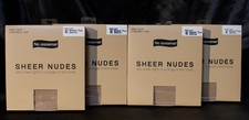 4 Pairs No Nonsense Sheer Nudes 15 den Pantyhose size E Control Top Light