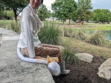 Traditional Unicorn Lion Fursuit Cosplay Tail - White