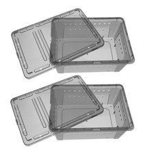 2pcs Spider Terrarium Breeding Box Small Reptile Hatching Container Plastic