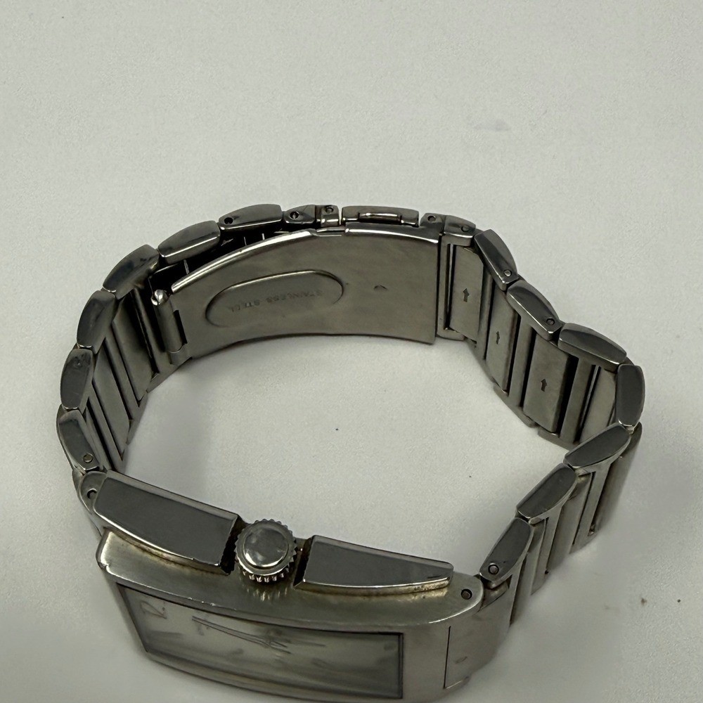 Kenneth Cole Watch Silver Tone Rectangular Case D… - image 4