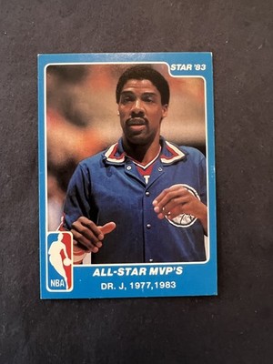 1983 Star All-Star Julius Erving All-Star MVP - 76ers HOF MVP Champ
