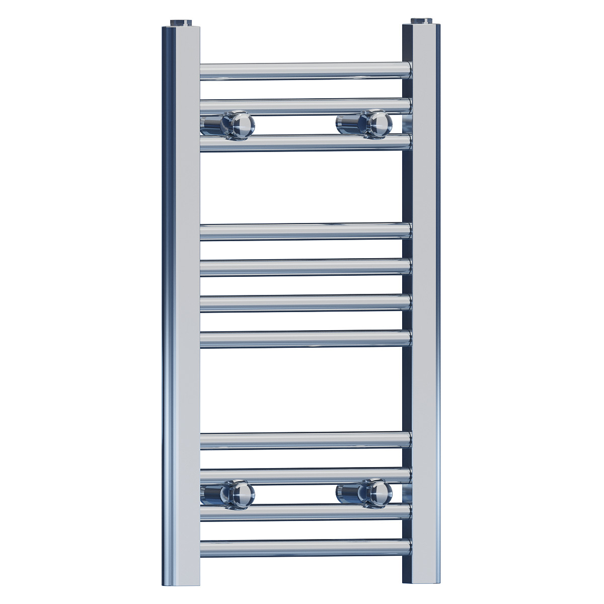 Radiadores de riel de toalla cromados con calefacción escalera de baño rueda tamaño plano estrecho