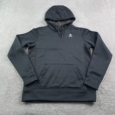 Burton Hoodie Mens Small Grey Oak Pullover Hooded Sweatshirt Sweater