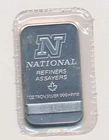 NATIONAL REFINERS ASSAYERS CANADA 1 TROY OUNCE .999 SILVER BAR VINTAGE