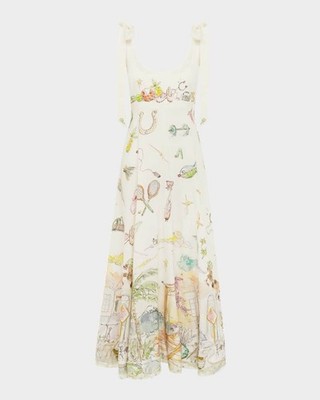 white fall midi dress Maelis White Cotton Eyelet Drop Waist Midi Dress