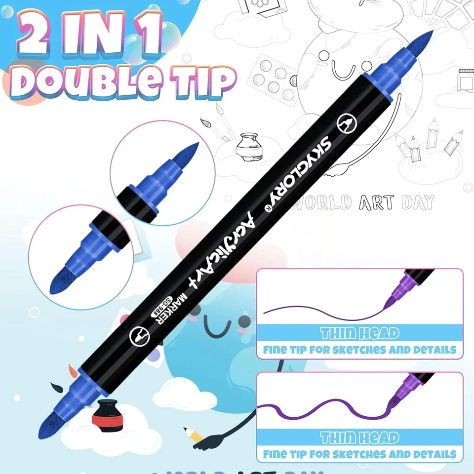 Acrylstifte 36 Farben für Steine Bemalen Permanent Wasserfest Metallic Marker - Bild 4 von 4