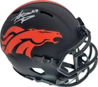 Steve Atwater Signed Eclipse Black Denver Broncos Speed Mini Helmet Beckett BAS