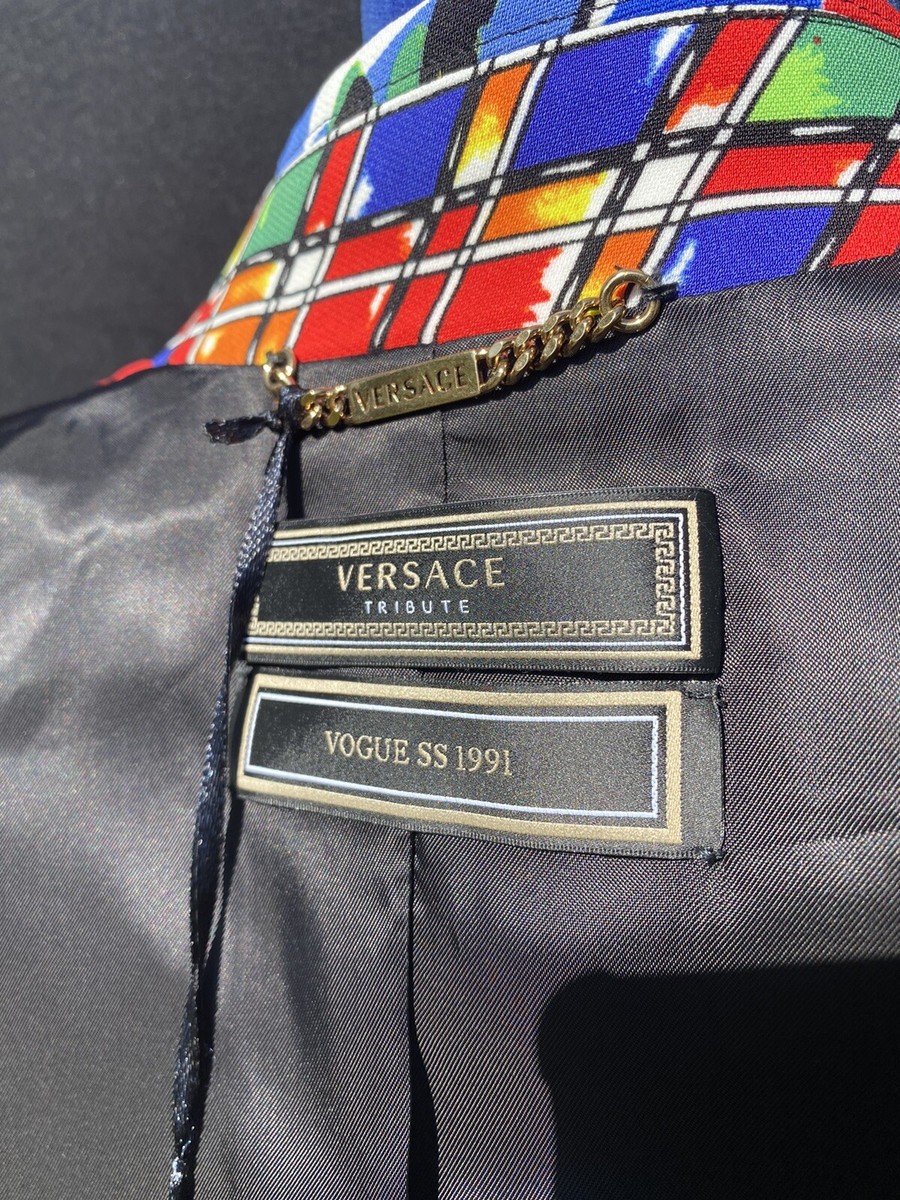 VERSACE TRIBUTE スカジャン 44 Versace Vogue Print Blazer Tribute Collection SS'18 Runway Archive
