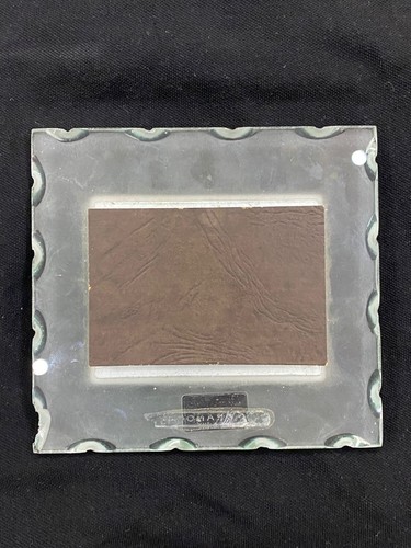 Vintage Rare Picture Hand Crafte Silver Art Glass Murano Made Italy Frame 5"x5.5 - Picture 3 of 4
