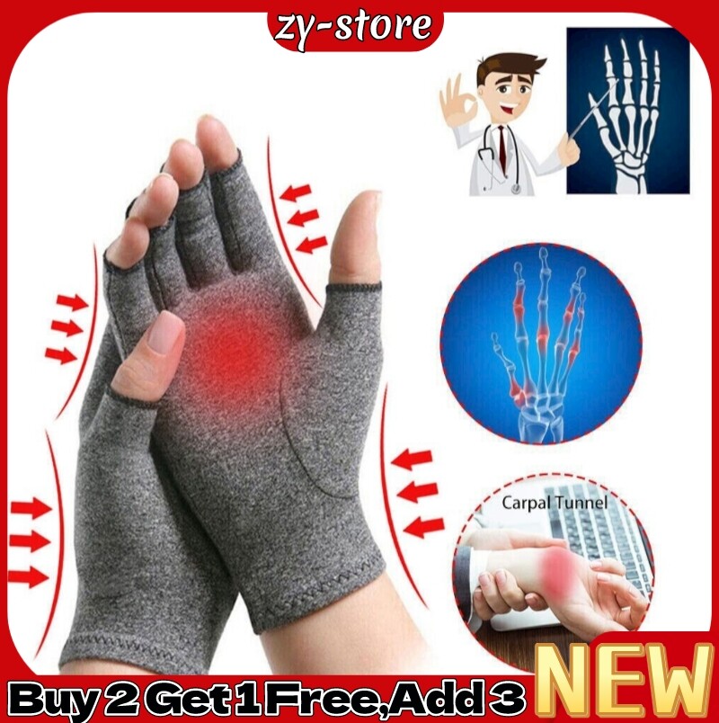 Anti Arthritis Compression Gloves Raynauds Fingerless Pain Support Sizes S  M L