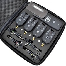 Wireless fishing bite alarm 1 4 set 4pcs illuminated swinger in EVA case fishing