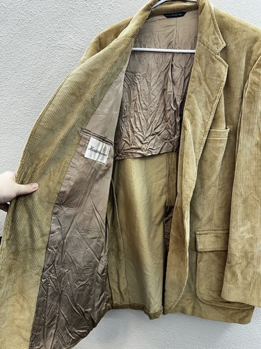 Hardwick Clothes Mens Suit Coat Size Unknown Brown Corduroy Two Button Up - Picture 6 of 14