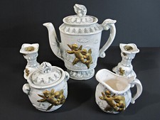 Japanese Porcelain Ceramic Tea Set 5 Piece Handpainted Vintage 1960s