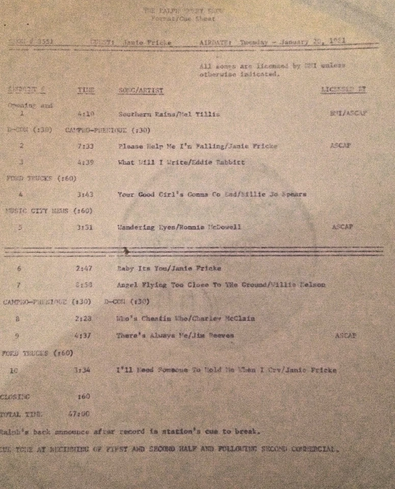 RADIO SHOW: RALPH EMERY SHOW 1/20/81 JANIE FRICKE GUEST CO HOST; 1 HR - Image 2 of 2