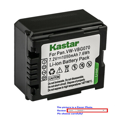 Kastar VWVBG070 Replacement Battery for Panasonic HDC-SD300 HDC-SD600 HDC-SD700