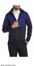 New Auth. Hugo Boss Men Skibo Hooded Jacket Big Logo Navy XXL XL L $395