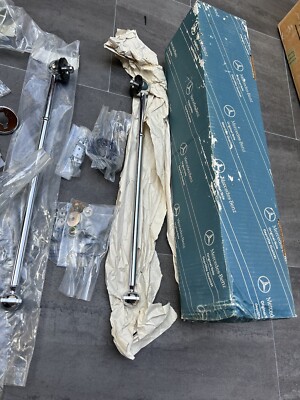 Mercedes w126 Complete Flag Pole Set Standart Fahn Halter diplomatisch Officials