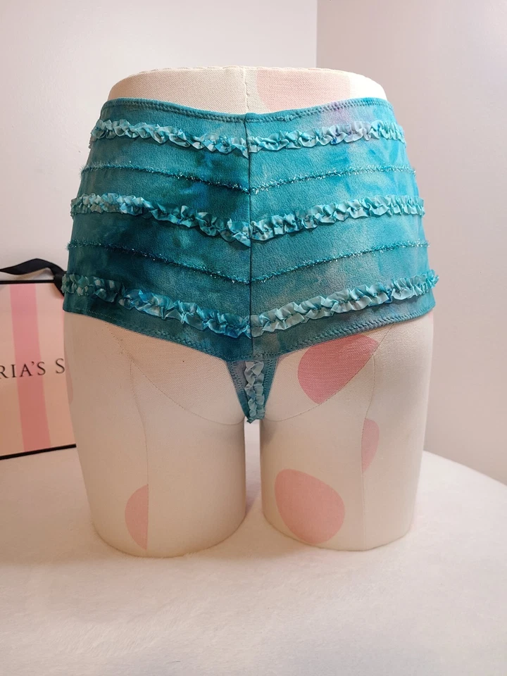 Nuevo Tanga Panty De Colección Victoria's Secret Sirena Volantes Cintura Alta Talla M Foto 4 de 4