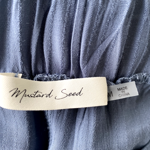 Mustard Seed Pants Womens Medium Pleated Tapered Elastic Rayon Viscose - Picture 6 of 8
