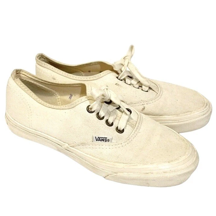Vintage 70s 80s VANS Off White Rare Made In USA Sneakers Womens Size 8