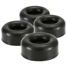 Four Pack Penn Elcom 9106 Rubber Cabinet Foot 2.5" Dia. x 1" H Heavy-duty Black