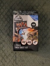 JURASSIC WORLD MICROFIBER 3PC TWIN SHEET SET  NEW 