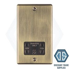 Antique Brass Screwed Switches and Sockets Full Range